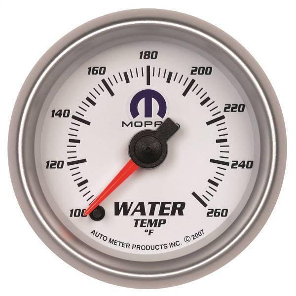Autometer - AutoMeter GAUGE WATER TEMP 2 1/16in. 100-260deg.F DIGITAL STEPPER MOTOR WHITE MOPAR - 880032
