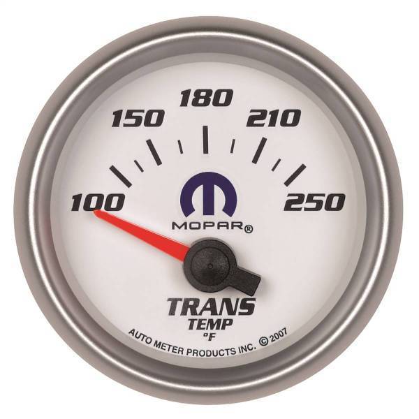 Autometer - AutoMeter GAUGE TRANSMISSION TEMP 2 1/16in. 100-250deg.F ELECTRIC WHITE MOPAR - 880033