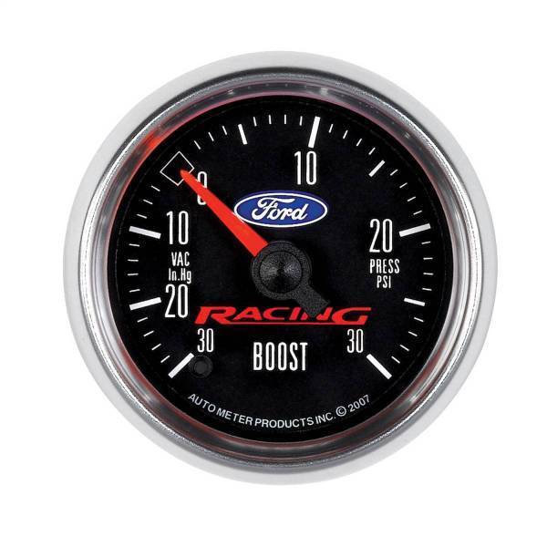 Autometer - AutoMeter GAUGE VAC/BOOST 2 1/16in. 30INHG-30PSI DIGITAL STEPPER MOTOR FORD RACING - 880074