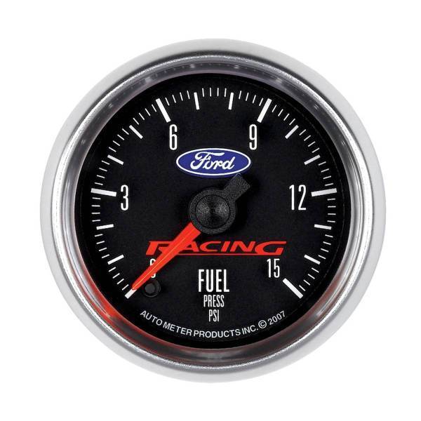 Autometer - AutoMeter GAUGE FUEL PRESS 2 1/16in. 15PSI DIGITAL STEPPER MOTOR FORD RACING - 880107