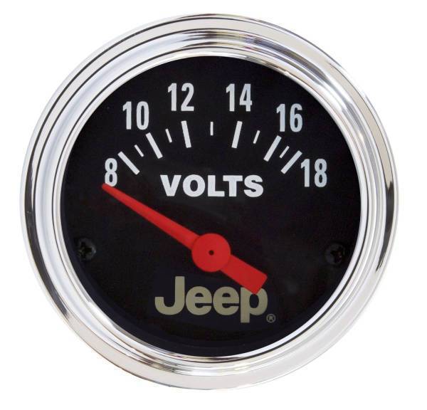 Autometer - AutoMeter GAUGE VOLTMETER 2 1/16in. 18V ELEC JEEP - 880242