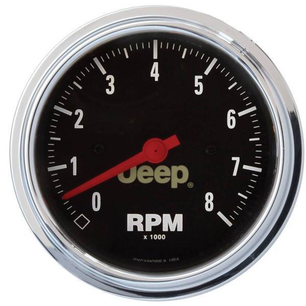 Autometer - AutoMeter GAUGE TACHOMETER 3 3/8in. 8K RPM IN-DASH JEEP - 880246