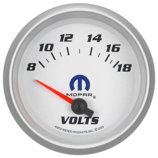 Autometer - AutoMeter GAUGE VOLTMETER 2 5/8in. 18V ELECTRIC WHITE MOPAR - 880252