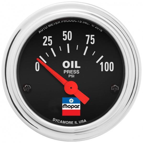 Autometer - AutoMeter GAUGE OIL PRESS 2-1/16in. 0-100 PSI ELEC MOPAR CLASSIC - 880786