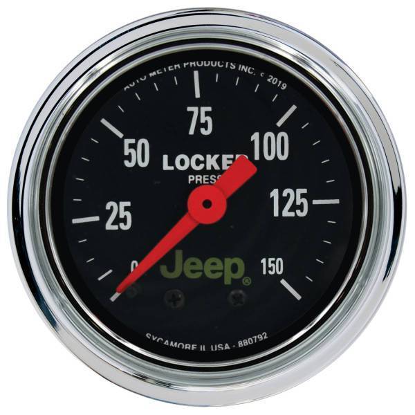 Autometer - AutoMeter GAUGE AIR LOCKER PRESS 2 1/16in. 150PSI MECHANICAL JEEP - 880792