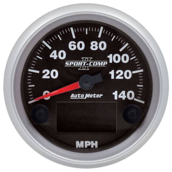 Autometer - AutoMeter GAUGE SPEEDOMETER 3 3/8in. 140MPH SPN 84 SPORT-COMP II - 880828