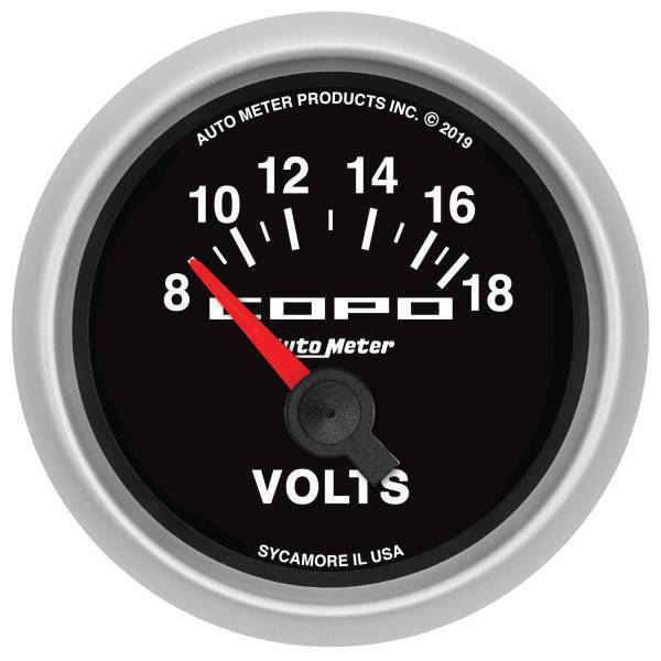 Autometer - AutoMeter GAUGE VOLTMETER 2 1/16in. 18V ELECTRIC COPO - 880874