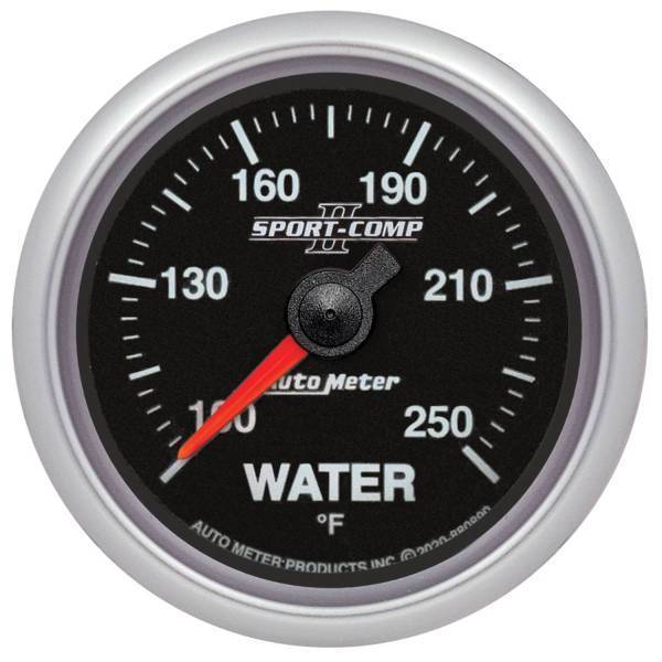 Autometer - AutoMeter GAUGE WATER TEMP 2 1/16in. 100-250deg.F SPN 110 SPORT-COMP II - 880890