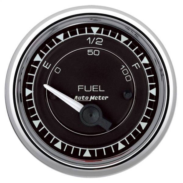 Autometer - AutoMeter GAUGE FUEL LEVEL 2 1/16in. 0OE TO 90OF ELEC CHRONO CHROME - 9714