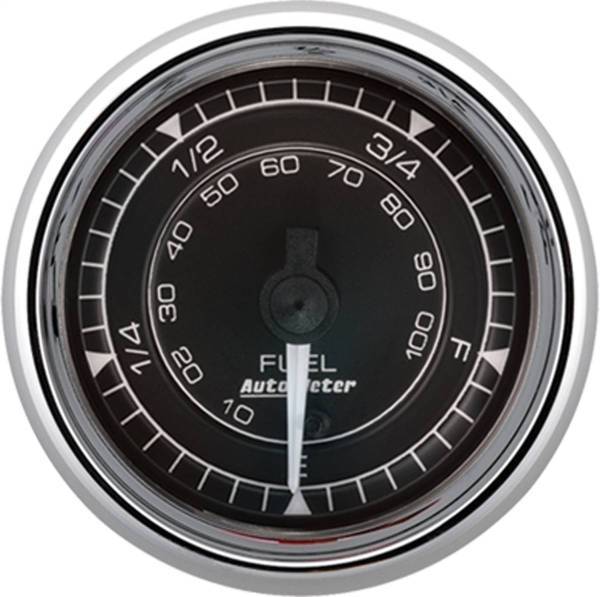 Autometer - AutoMeter GAUGE FUEL LEVEL 2 1/16in. 73OE TO 10OF ELEC CHRONO CHROME - 9715