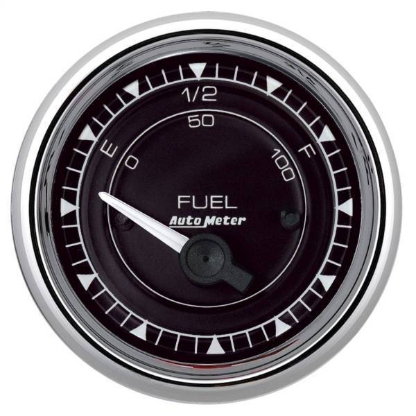 Autometer - AutoMeter GAUGE FUEL LEVEL 2 1/16in. 240OE TO 33OF ELEC CHRONO CHROME - 9716