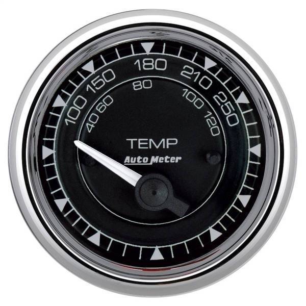 Autometer - AutoMeter GAUGE TEMP 2 1/16in. 250deg.F ELEC CHRONO CHROME - 9737
