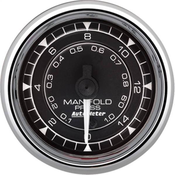 Autometer - AutoMeter GAUGE MANIFOLD PRESSURE 2 1/16in. 15PSI DIGITAL STEPPER MOTOR CHRONO CHROME - 9750