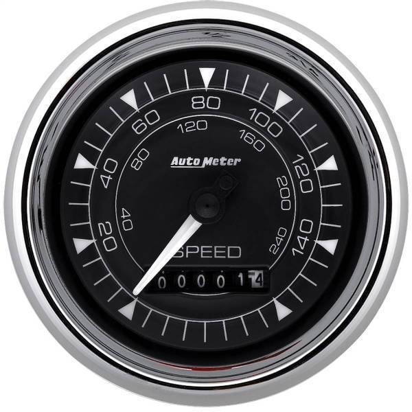 Autometer - AutoMeter GAUGE SPEEDOMETER 3 3/8in. 160MPH ELEC. PROGRAMMABLE CHRONO CHROME - 9788