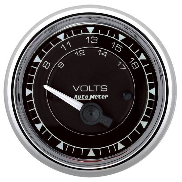 Autometer - AutoMeter GAUGE VOLTMETER 2 1/16in. 18V ELEC CHRONO CHROME - 9792