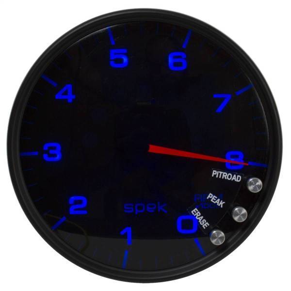 Autometer - AutoMeter GAUGE TACHOMETER 5in. 8K RPM W/SHIFT LIGHT/PEAK MEM BLACK/SMOKE/BLACK SPEK - P23852