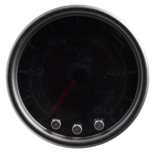 Autometer - AutoMeter GAUGE BOOST 2 1/16in. 60PSI STEPPER MOTOR W/PEAK/WARN BLK/SMOKE/BLACK SPEK - P30452