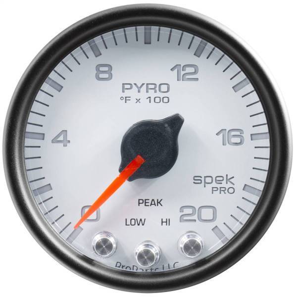 Autometer - AutoMeter GAUGE PYRO. (EGT) 2 1/16in. 2000deg.F STEPPER MOTOR W/PEAK/WARN WHT/BLK SP - P31012