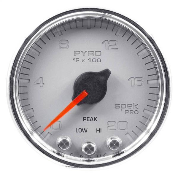 Autometer - AutoMeter GAUGE PYRO. (EGT) 2 1/16in. 2000deg.F STEPPER MOTOR W/PEAK/WRN SLVR/CHRM S - P31021