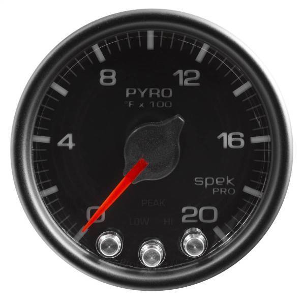 Autometer - AutoMeter GAUGE PYRO. (EGT) 2 1/16in. 2000deg.F STEPPER MOTOR W/PEAK/WARN BLK/BLK SP - P31032