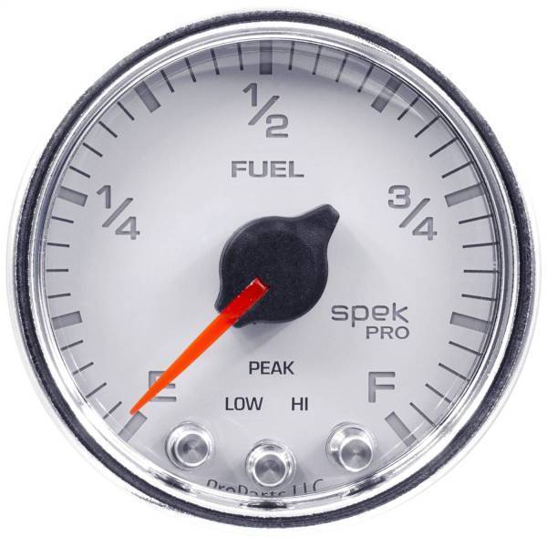 Autometer - AutoMeter GAUGE FUEL LEVEL 2 1/16in. 0-270O PROGRAMMABLE WHT/CHRM SPEK-PRO - P31211