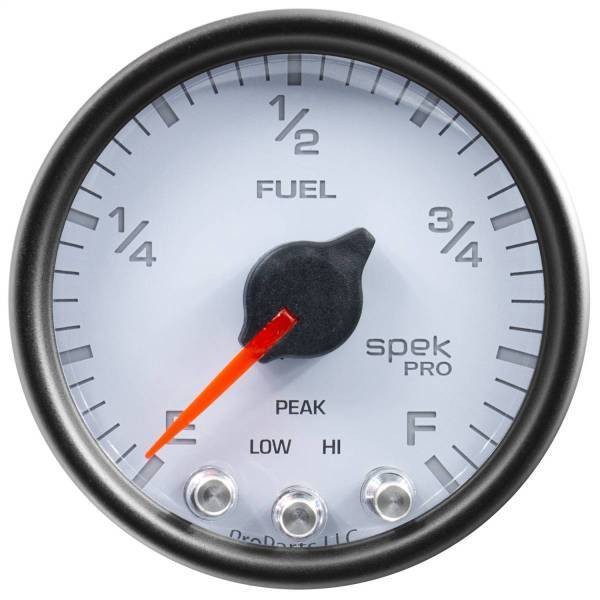 Autometer - AutoMeter GAUGE FUEL LEVEL 2 1/16in. 0-270O PROGRAMMABLE WHT/BLK SPEK-PRO - P31212