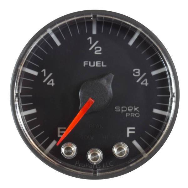 Autometer - AutoMeter GAUGE FUEL LEVEL 2 1/16in. 0-270O PROGRAMMABLE BLK/BLK SPEK-PRO - P312328