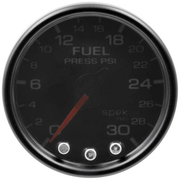 Autometer - AutoMeter GAUGE FUEL PRESS 2 1/16in. 30PSI STEPPER MOTOR W/PK/WRN BLK/SMOKE/BLK SPEK - P31652