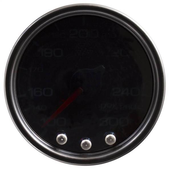 Autometer - AutoMeter GAUGE OIL TEMP 2 1/16in. 300deg.F STEPPER MOTOR W/PEAK/WARN BLK/SMKE/BLK S - P32252