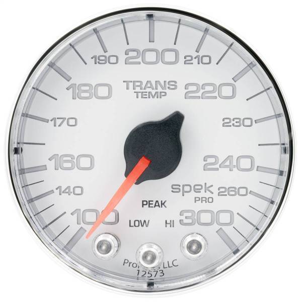 Autometer - AutoMeter GAUGE TRANS TEMP 2 1/16in. 300deg.F STEPPER MOTOR W/PK/WRN WHT/CHRM SPEK-P - P342118