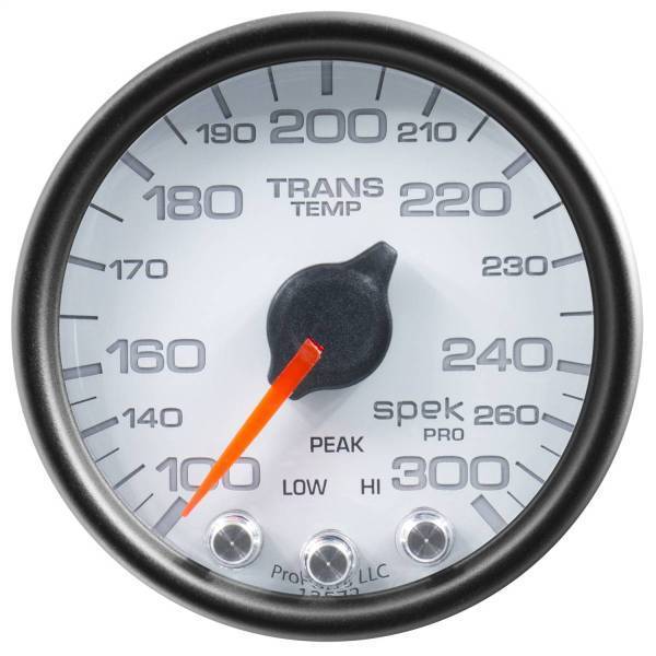 Autometer - AutoMeter GAUGE TRANS TEMP 2 1/16in. 300deg.F STEPPER MOTOR W/PEAK/WRN WHT/BLK SPEK- - P34212