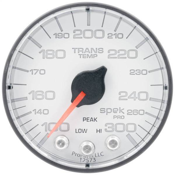 Autometer - AutoMeter GAUGE TRANS TEMP 2 1/16in. 300deg.F STEPPER MOTOR W/PK/WRN WHT/BLK SPEK-PR - P342128