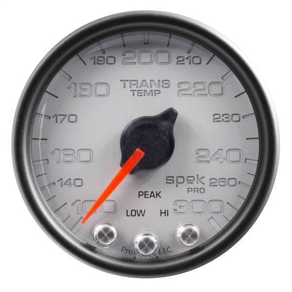 Autometer - AutoMeter GAUGE TRANS TEMP 2 1/16in. 300deg.F STEPPER MOTOR W/PK/WRN SLVR/BLK SPEK-P - P34222