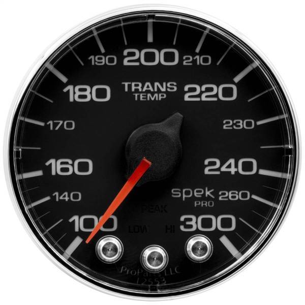 Autometer - AutoMeter GAUGE TRANS TEMP 2 1/16in. 300deg.F STEPPER MOTOR W/PK/WRN BLK/CHRM SPEK-P - P342318