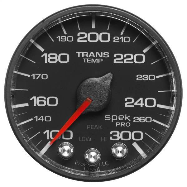 Autometer - AutoMeter GAUGE TRANS TEMP 2 1/16in. 300deg.F STEPPER MOTOR W/PEAK/WRN BLK/BLK SPEK- - P342328