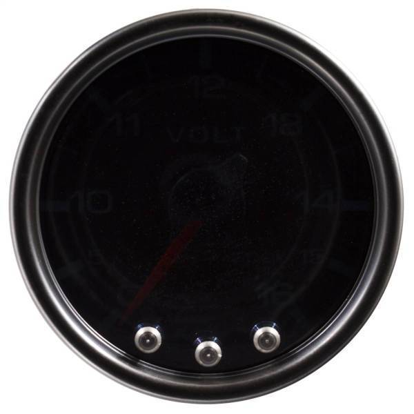 Autometer - AutoMeter GAUGE VOLTMETER 2 1/16in. 16V STEPPER MOTOR W/PEAK/WARN BLK/SMOKE/BLK SPEK - P34452