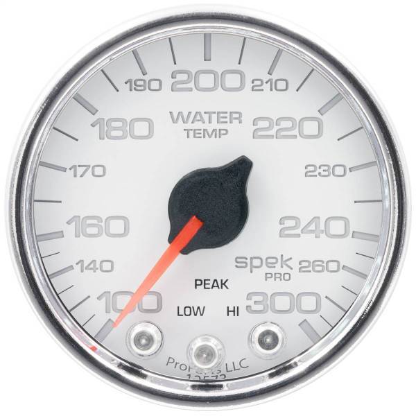 Autometer - AutoMeter GAUGE WATER TEMP 2 1/16in. 300deg.F STEPPER MOTOR W/PEAK/WARN WHT/CHRM SPE - P34611