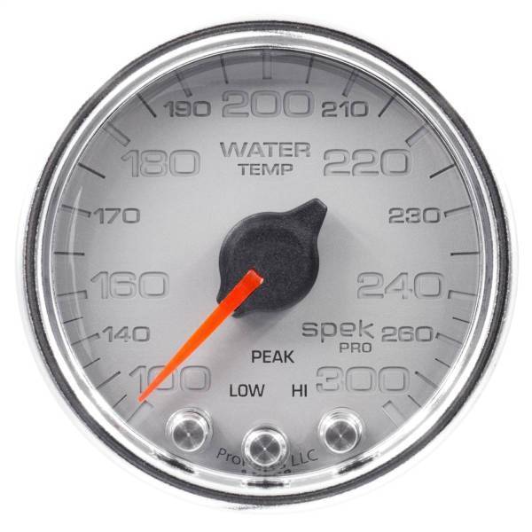 Autometer - AutoMeter GAUGE WATER TEMP 2 1/16in. 300deg.F STEPPER MOTOR W/PEAK/WARN SLVR/CHRM SP - P34621