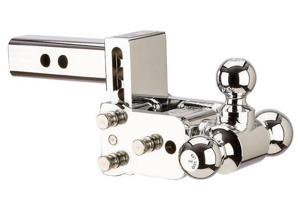 B&W Trailer Hitches - B&W Trailer Hitches 6" Chrome T&S, Tri-Ball-Boxed - TS10047C