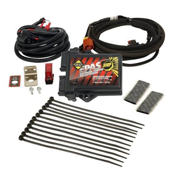 BD Diesel - BD Diesel E-PAS Positive Air Emergency Engine Shutdown Incl. Electronic Module/Switch Harness/Switch Decal/Switch Guard Decal/Switch Guard/Velcro Strips/Cable Ties/Window Decal - 1036752
