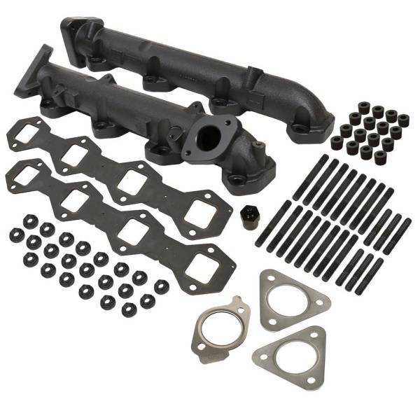 BD Diesel - BD Diesel Exhaust Manifold Kit Incl. Manifold/Cross Over Tube/EGR Port High Temp Black Coated - 1043007