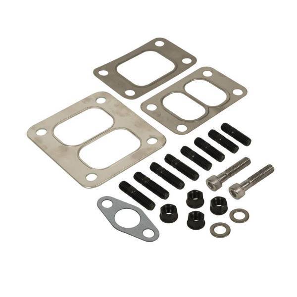 BD Diesel - BD Diesel Turbo Mounting Kit For HX/HY/S300/S400 turbos with T3/T4 mount Incl. 4 Small Diameter Flange Nut/4 26mm Studs/4 30mm Studs/2 Washers/Gaskets - 1045984