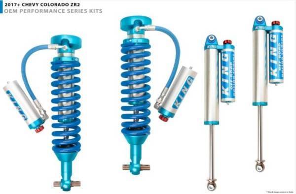 King Shocks - King Shocks 2017+ Chevrolet Colorado ZR2 Front 2.5 Dia Remote Res Coilover w/Adjuster (Pair) - 25001-192A