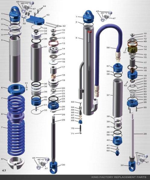 King Shocks - King Shocks 2.5 PR Cylinder Threaded 2.0 Length Rhinocraft Rear - 25312-021