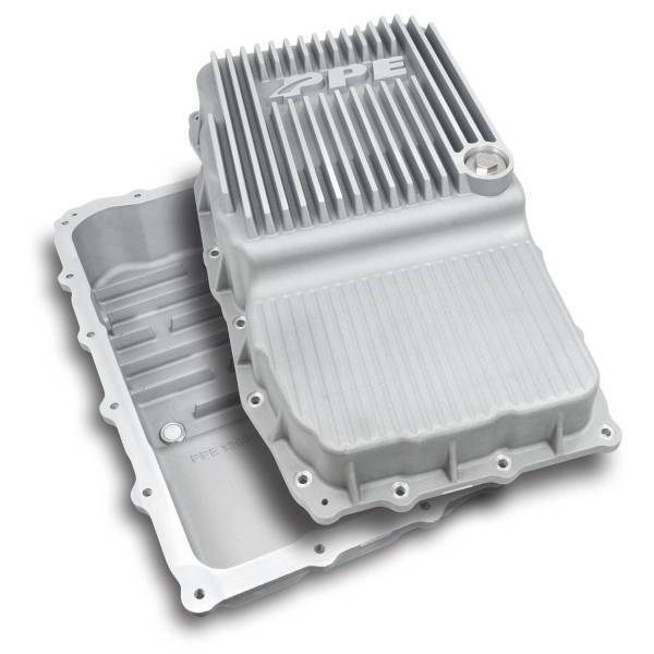 PPE Diesel - PPE Diesel 2019-2022 GM w/ 10L80 Heavy-Duty Deep Cast Aluminum Transmission Pan Brushed - 128051310