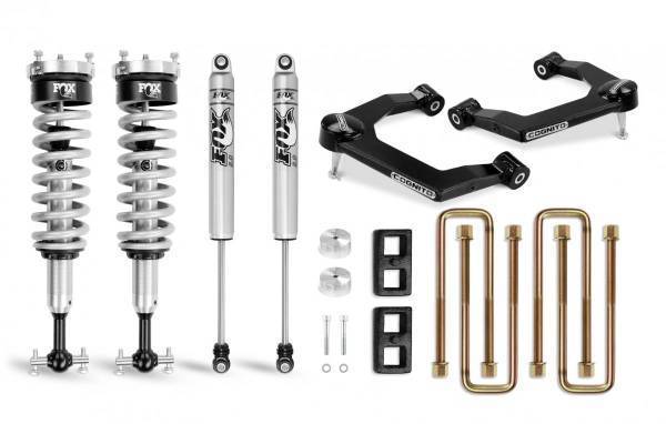 Cognito Motorsports Truck - Cognito 3-Inch Performance Ball Joint Leveling Lift Kit With Fox PS Coilover 2.0 IFP Shocks for 19-22 Silverado/Sierra 1500 2WD/4WD - 210-P0879