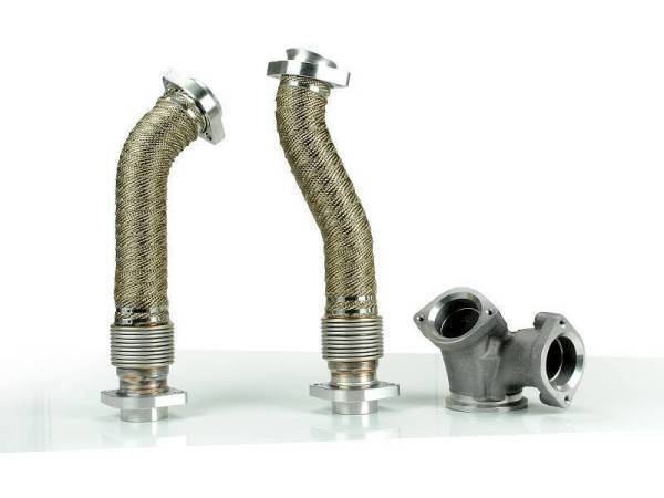 Sinister Diesel - Sinister Diesel 99.5-03 Ford 7.3L Powerstroke Up-Pipe Kit (Wrapped) - SD-UPPIPE-7.3-W