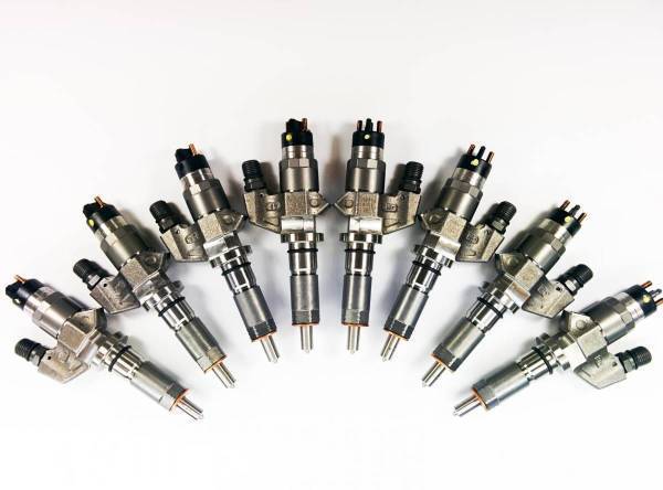 Dynomite Diesel - Dynomite Diesel Duramax 01-04 LB7 Reman Injector Set 150 Percent Over SAC Nozzles - DDP.LB7-300
