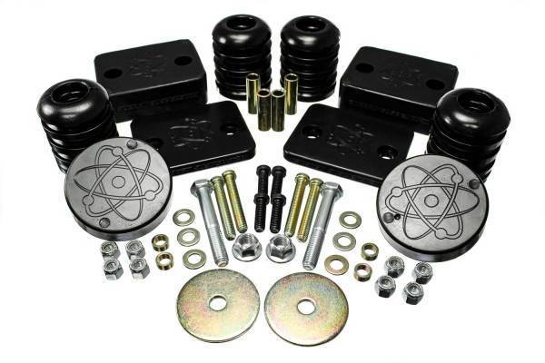 Energy Suspension - Energy Suspension Bump Stop Set Black Front And Rear Jounce Bumpers w/Spacer And Hardware - 2.6115G
