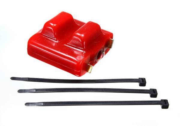 Energy Suspension - Energy Suspension Motor Mount Red Zinc Sold Individually Performance Polyurethane 3 Hole Clam Shell - 3.1121R